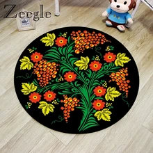 Zeegle круглый ковер для детской комнаты ковер мягкий офисный стул напольный коврик Гостиная декоративный коврик абсорбирующий прикроватный коврик