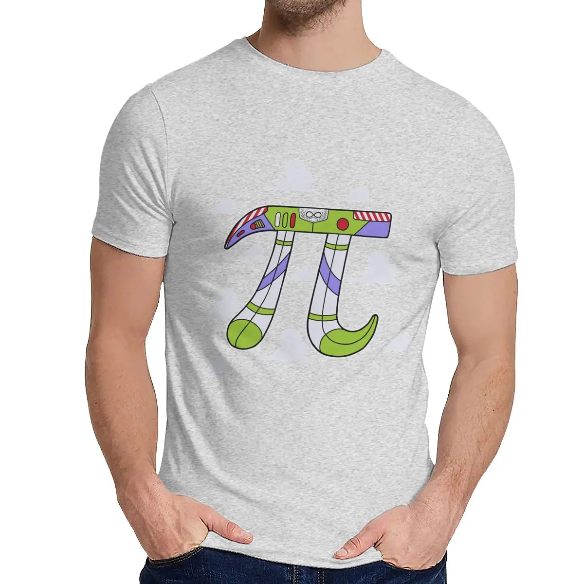 Графический принт до бесконечности Pi Maths Science Homme футболка для мужчин пользовательский хлопок одежда круглый воротник - Цвет: Серый