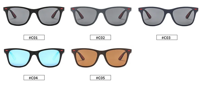 Классические черные поляризованные солнцезащитные очки для мужчин и женщин фирменный дизайн для вождения квадратная оправа солнцезащитные очки мужские очки UV400 Gafas De Sol