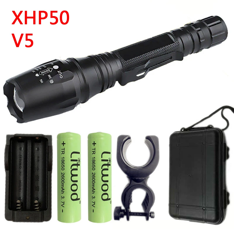 Option H Litwod Z20V53 CREE XHP70 конвой Объектив 32 Вт чип лампа 18650 3200lm Мощный тактический светодиодный фонарь XHP50 zoom охотничий светильник - Испускаемый цвет: Option H