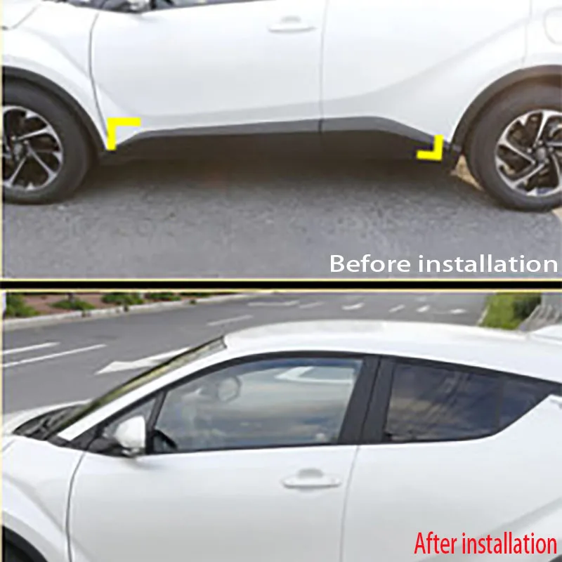 Специально для Toyota Chr корпус Молдинг двери Краш полосы края двери яркая полоса украшения Аксессуары