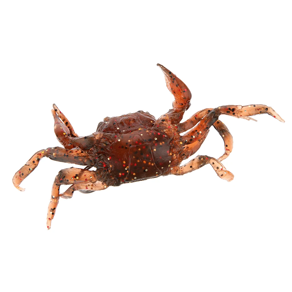 2Pcs Fishing 3D Soft Lures Crab Simulation Saltwater Hook Baits Accessories