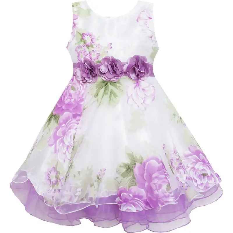 

Girls Dress Tulle Bridal Lace with Flower Detailing Wedding 4-14