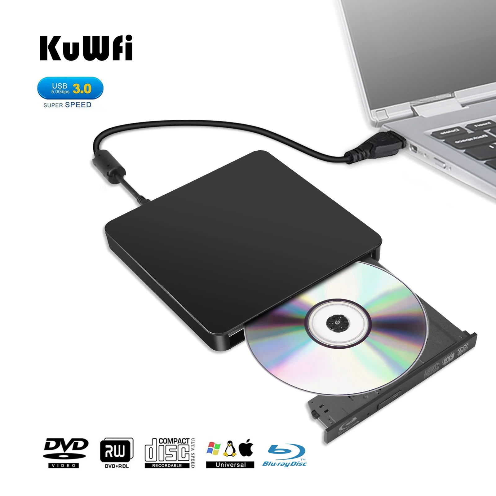 Quemador De Blu Ray Usb 3 0 Unidad Optica Externa Grabador De Dvd Rom Reproductor De Cd Dvd Rw Blu Ray Grabador Para Portatil Pc Macbook Unidades Opticas Aliexpress