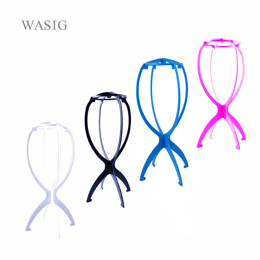 Soporte para pelucas de plástico, accesorio Ajustable y colorido, cabeza de maniquí de 18x36Cm, peluca plegable soporte para pelucas, 1 unidad