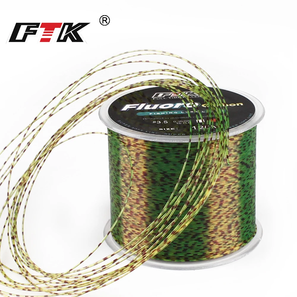 FTK 120m Invisible Fishing Line Speckle Fluorocarbon Coating Fishing