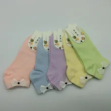 5 пар/партия, милые хлопковые носки с галстуком-бабочкой красивые новые весенние модные короткие хлопковые носки в стиле Харадзюку для девочек и женщин