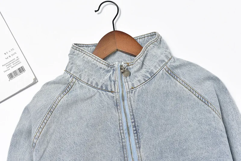 

FB29 Versatile Loose-Fit Workwear-Style Washing Denim Jacket Women's Long-Sleeve Pullover Cowboy Hoodie Coat Fashion