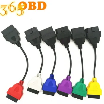 

Newest 6 Color Auto OBD2 Connector Diagnostic Adapter Cable for Fiat ECUScan and Multiecuscan for Fiat Alfa Romeo and for Lancia