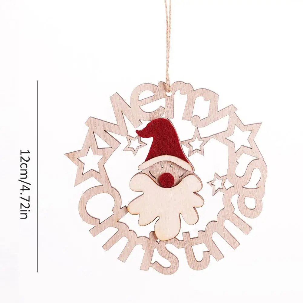 OA 1PCS 2 шт рождественские украшения Merry Christmas деревянные ажурные буквы инновационные Рождественские Подвески для шкафа для домашнего украшения - Цвет: OA 1PCS