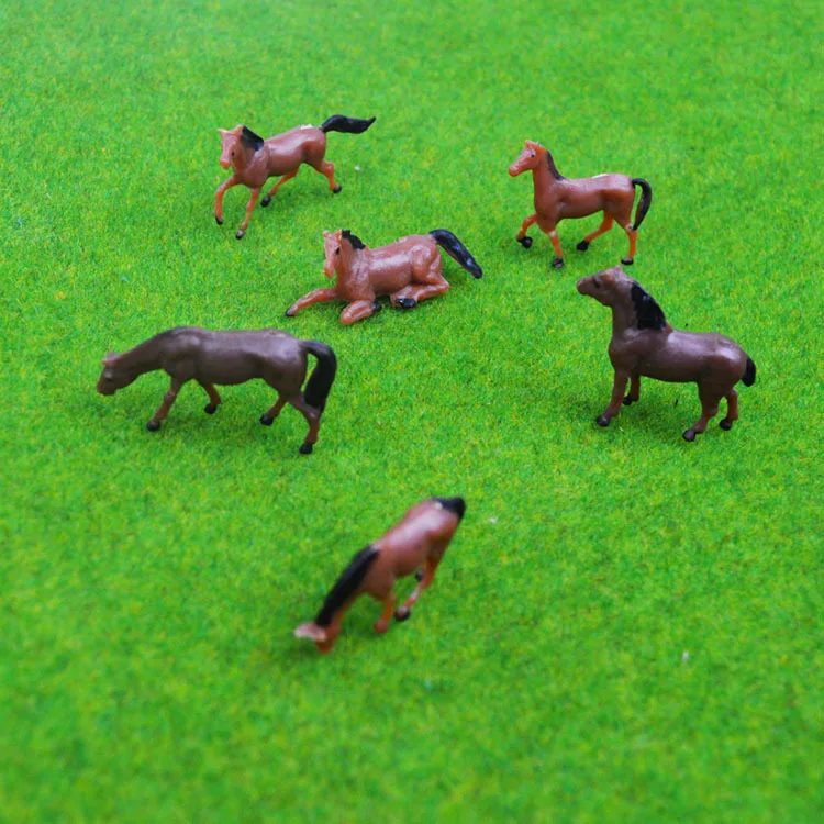 50 шт. 1: 87 хо масштаб окрашенные миниатюрные Животные фермы модель лошадки