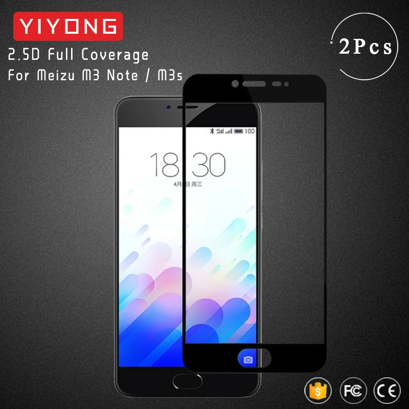 YIYONG полное покрытие экрана стекло для Meizu M3 Note закаленное M3s Mini Защита 3 Note3