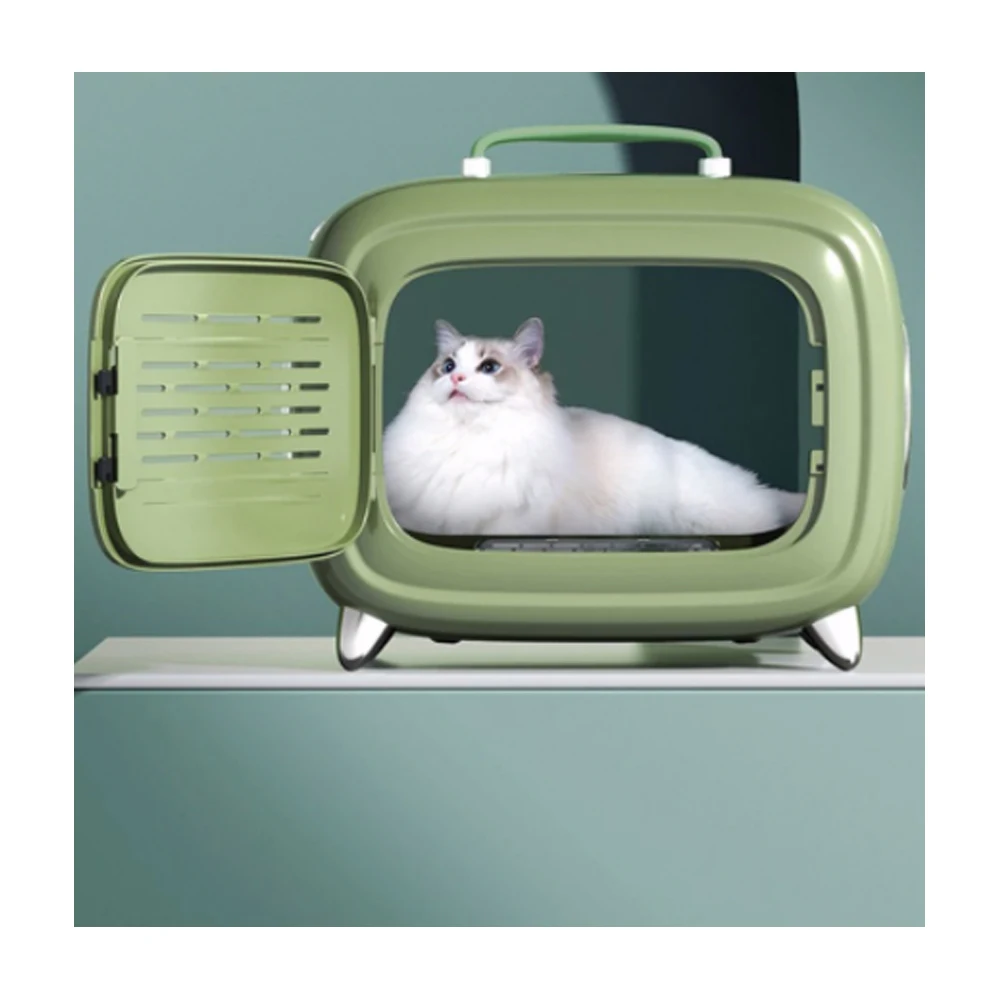 Fashion TV Cat Backpack Portable Carrier For Cat Moving Travel Space Breathable Kitten Window Transport Bag Carrying For Pets
