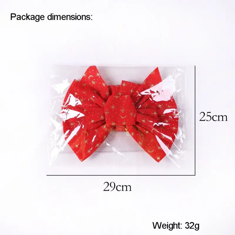 5 Size Christmas Decorations For Home Christmas Bow-knot Ornaments Red Golden Powder Christmas Tree Party Pendants Decoration HF