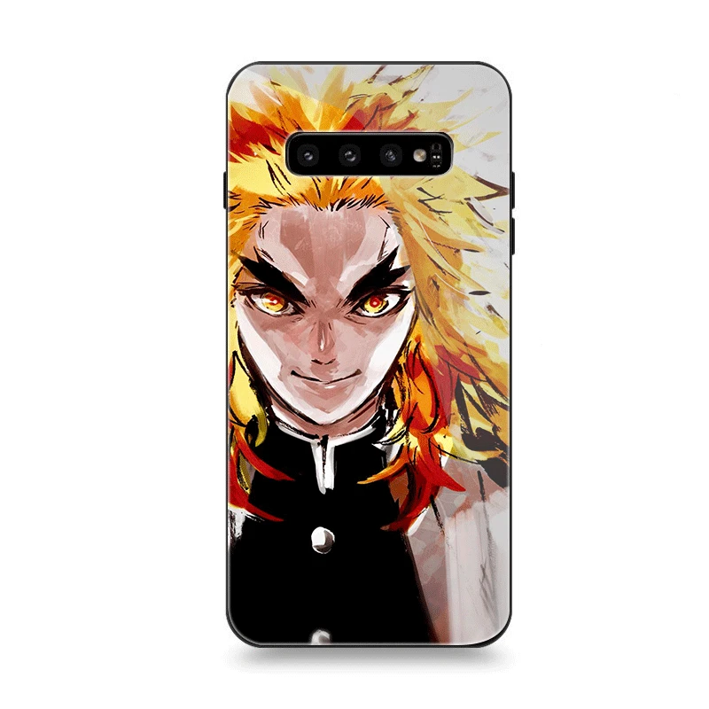 Чехол для телефона Стекло для samsung A10 A20 A30 A40 A50 A60 A70 S7 край S8 Plus Note 8 9 S10 крышка Rengoku Kyoujurou демон убийца