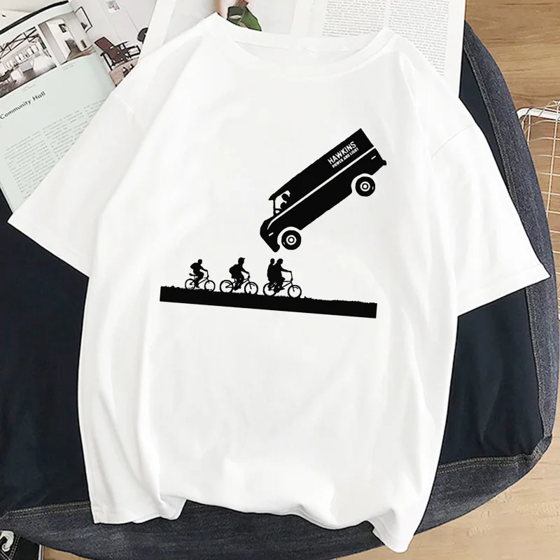 STRANRER THINGS Printing новая футболка Женская Повседневная Harajuku топы Летняя женская футболка с коротким рукавом женская футболка одежда