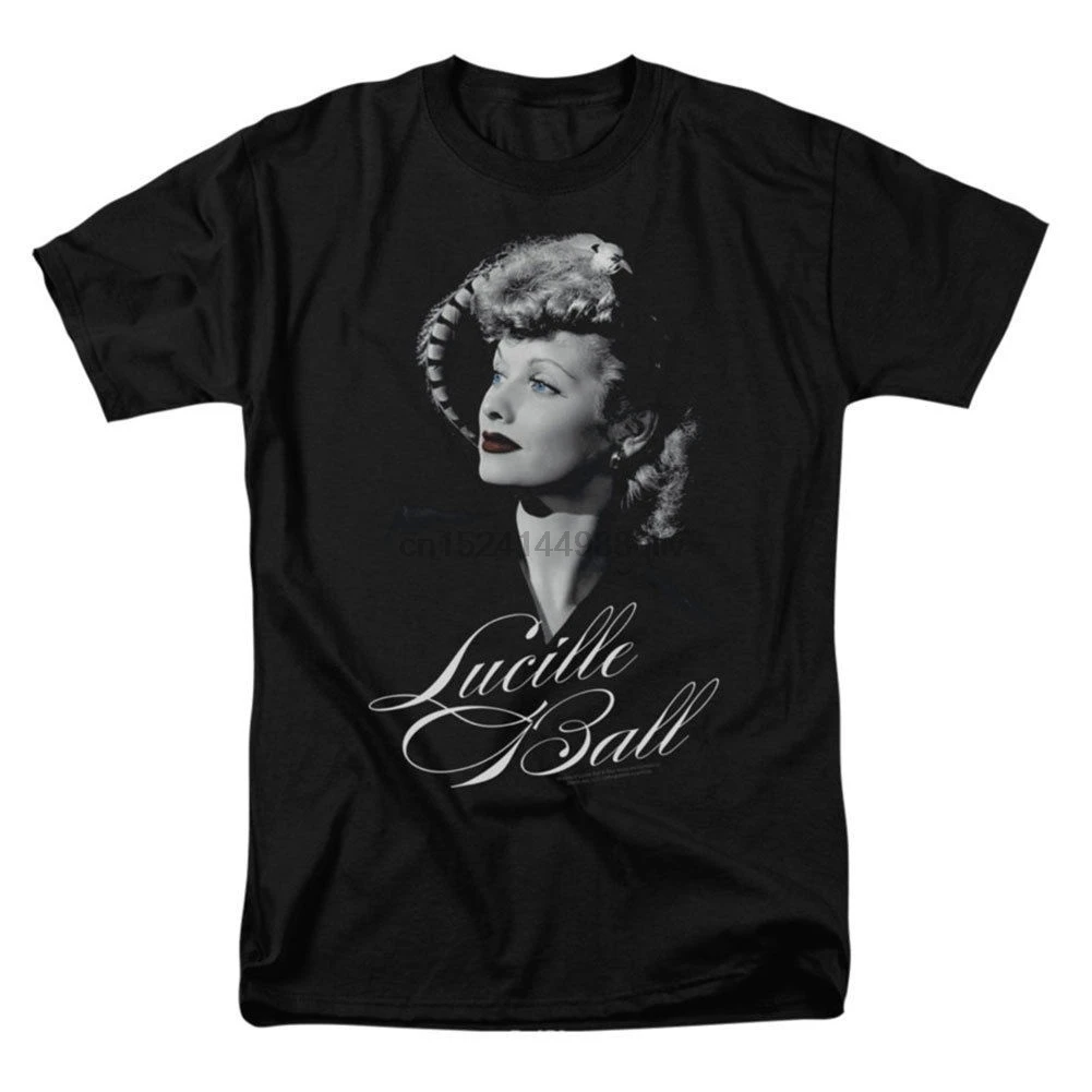 I Love Lucy Pretty Gaze men's cotton T-shirt Black |
