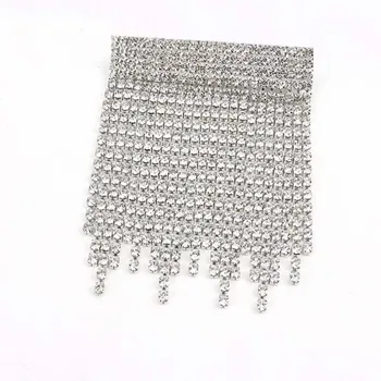 

New Design Welding process crystal tassel rhinestones brooches decoration jewelry for the wedding dress Accessories