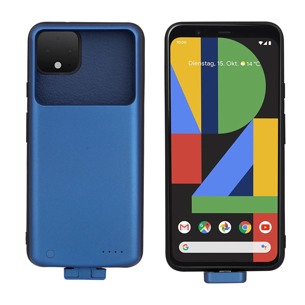 Чехол для аккумулятора 7000 мА/ч для Google Pixel 4 XL, чехол для питания, магнитное запасное зарядное устройство, внешний аккумулятор, чехол для Google Pixel 4XL, чехол для зарядки - Цвет: Blue