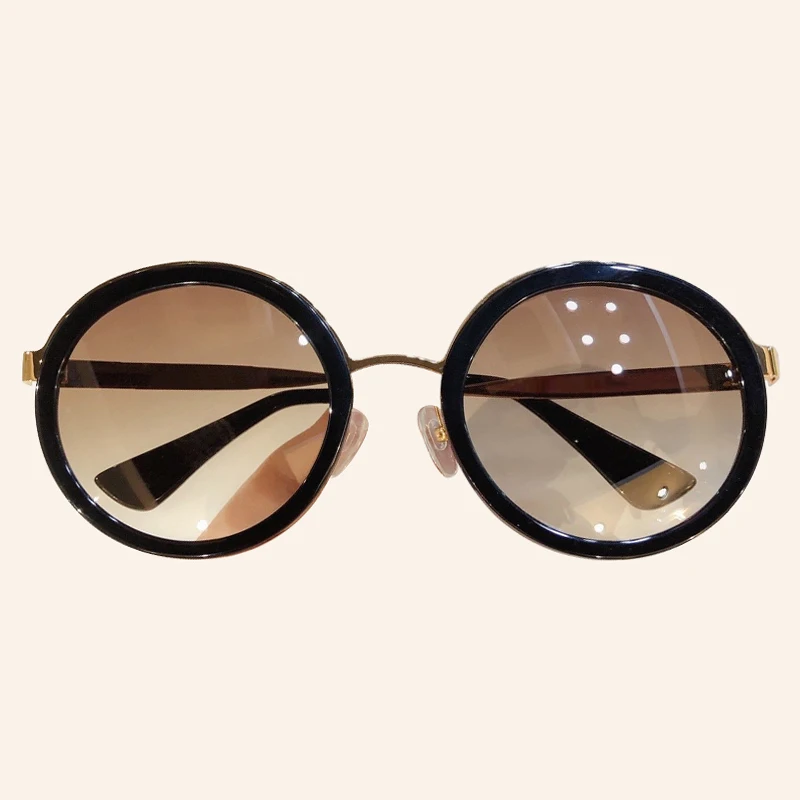 No.2 Sunglasses Роскошные негабаритные Солнцезащитные очки женские винтажные круглые градиентные ShadesLadies брендовые дизайнерские - Цвет линз: No.2 Sunglasses