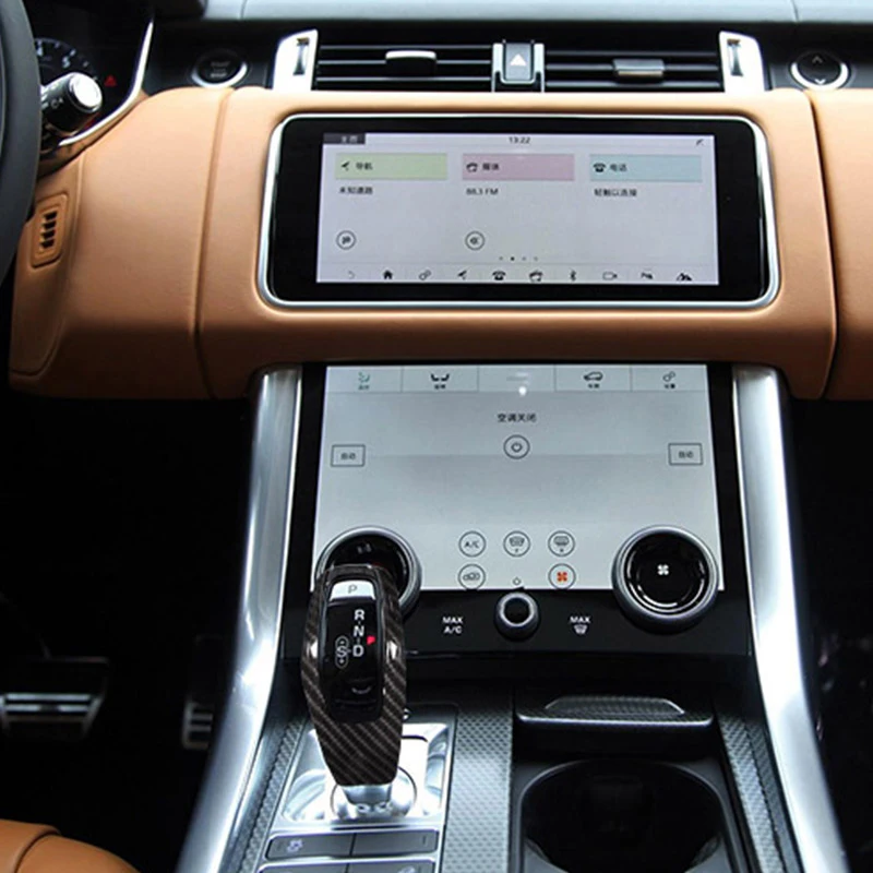 Карбоновое волокно стиль для Land Rover Range Rover Sport Abs пластиковая головка переключения передач крышка отделка автомобильный аксессуар