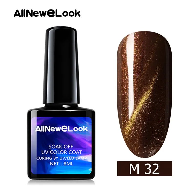 32 Allnewelook Cateye 3D Гель-лак блеск для ногтей магнит 8 мл 48 цветов полигель набор для ногтей Лаки маникюрный лак - Цвет: 32