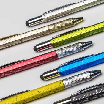 

1/2/3PC Random Tool Ballpoint Pen Creative Stationery Multifunction Ball Pen Spirit Level Screwdriver Ruler Promotion Offic V5L3