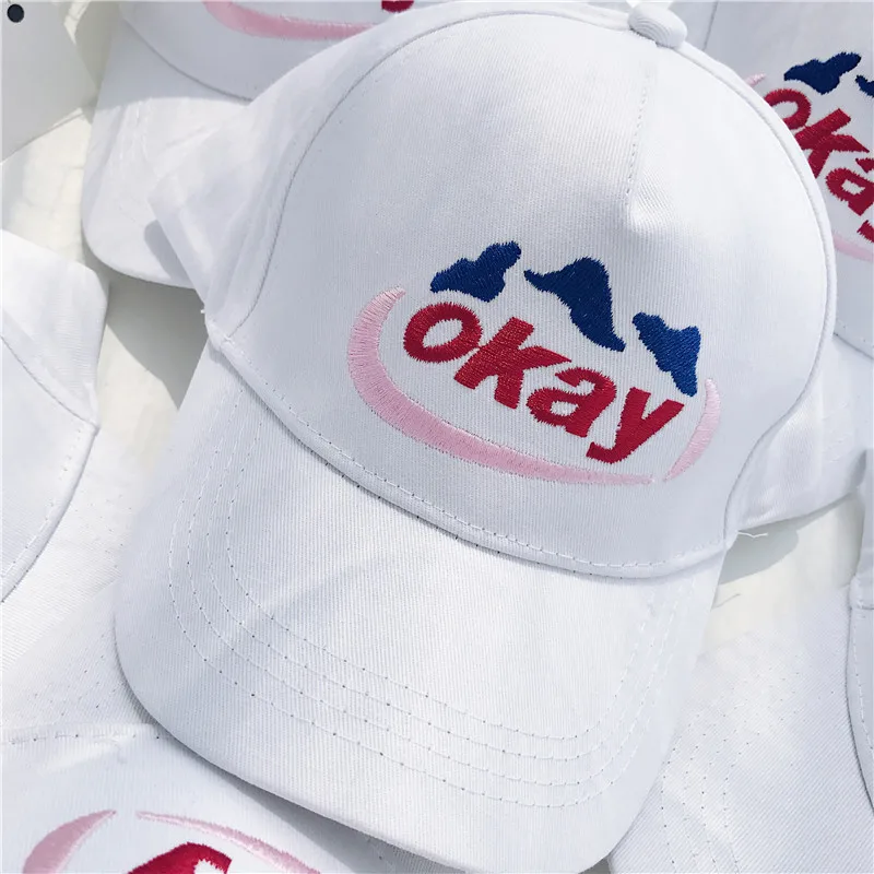 Baseball Cap okay Letter Embroidery Men Fashion Cotton Performance Baseball Cap hat Visor Caps Hip Hop Lovers Snapback Sun Hat   (5)