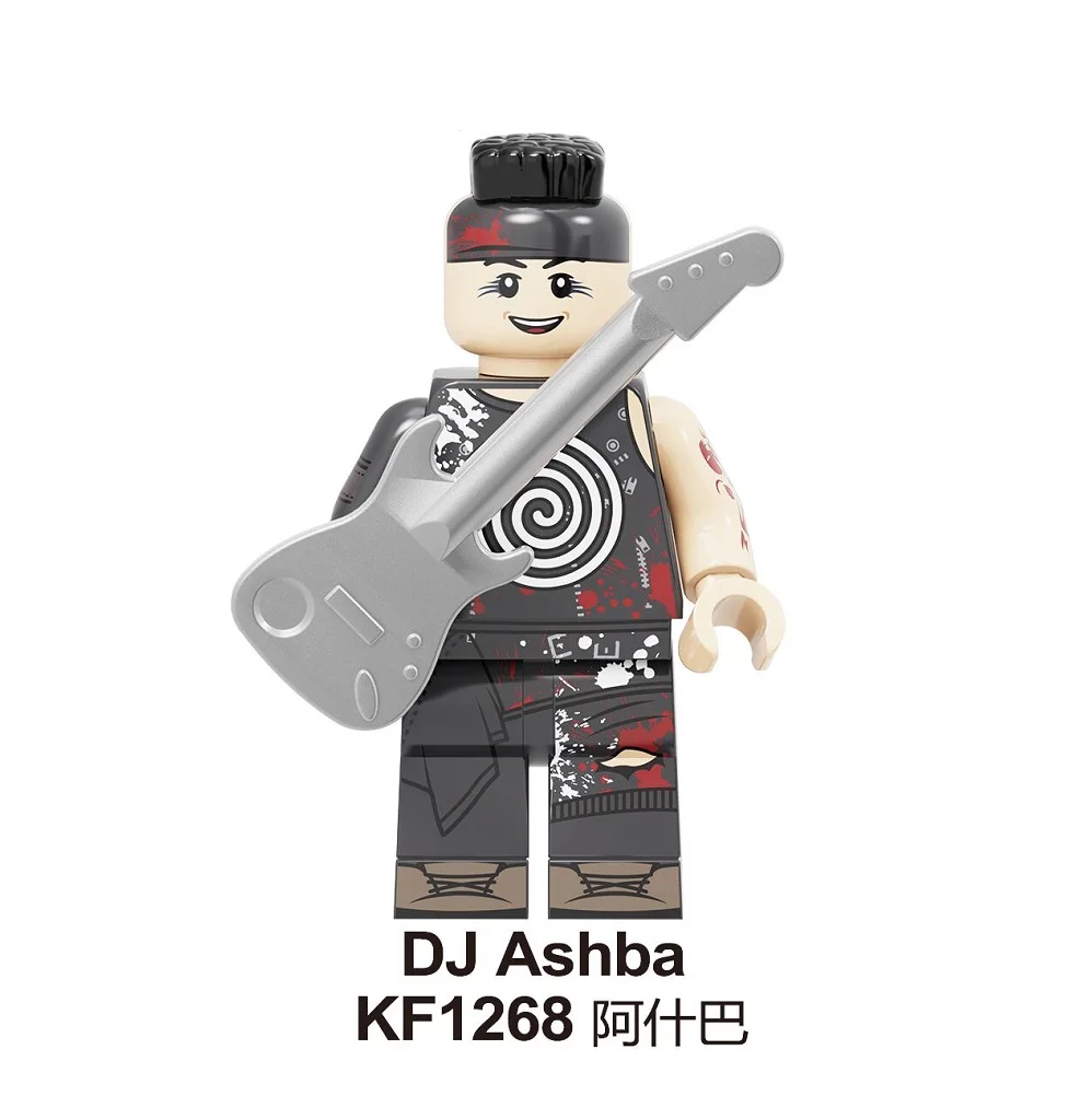 20pcs Guns N' Roses Building Blocks Famous Singer DJ Ashba Ron Tommy Stinson Frank Ferrer Action Figures Toys for Kids KF6105 - Цвет: KF1268 20pcs No Box