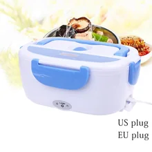 Подогрев Еда контейнер Пластик Портативный 220/110V с подогревом Коробки для обедов контейнеры с отделениями бенто теплые вилка стандарта ЕС/США