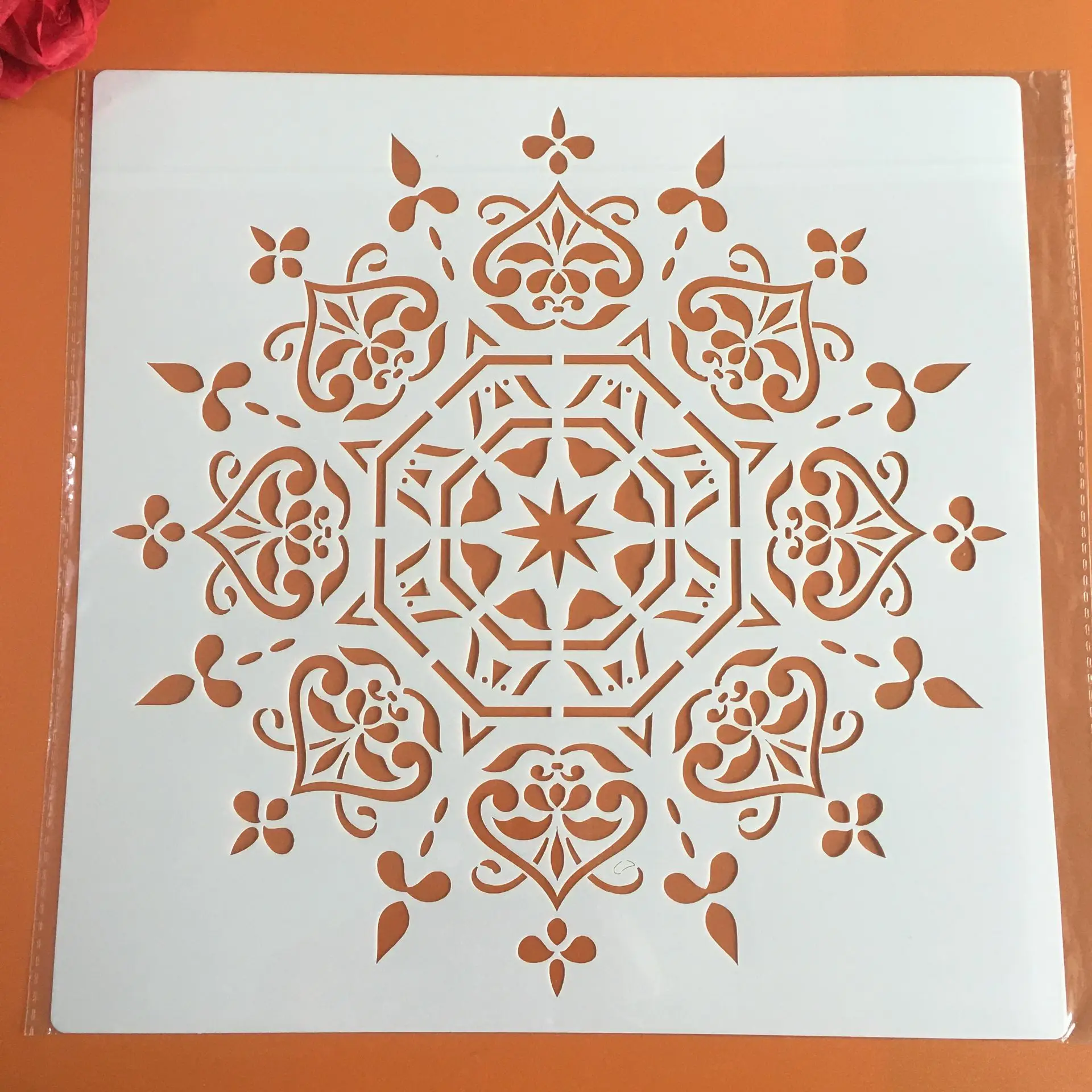

30 *30cm size diy craft mandala mold for painting stencils stamped photo album embossed paper card on wood, fabric,wall stencil