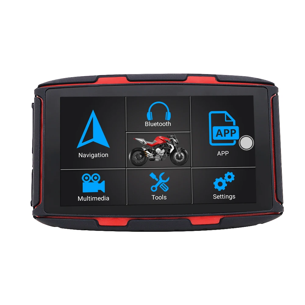 Android 6,0 moto rcycle gps навигатор водонепроницаемый 5-дюймовый ips резистивный сенсорный экран RAM1G флэш-памяти 16G gps moto
