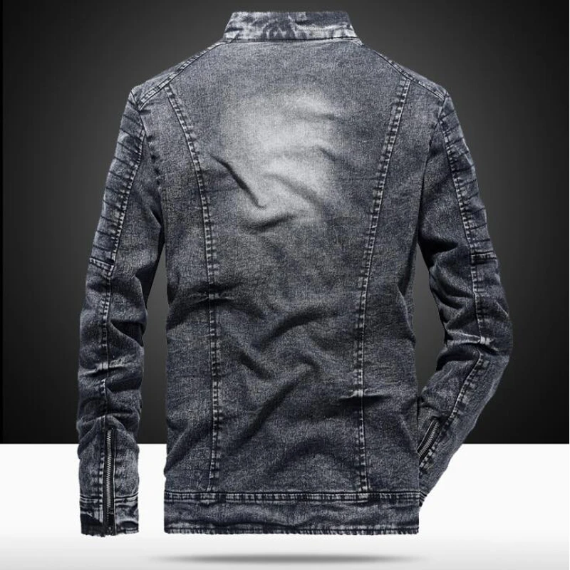 Джинсовая куртка для мужчин VogueTrendy Slim Fit винтажные джинсовые пальто мужские Ретро ковбойские модные джинсовые куртки поп весна осень теплое пальто