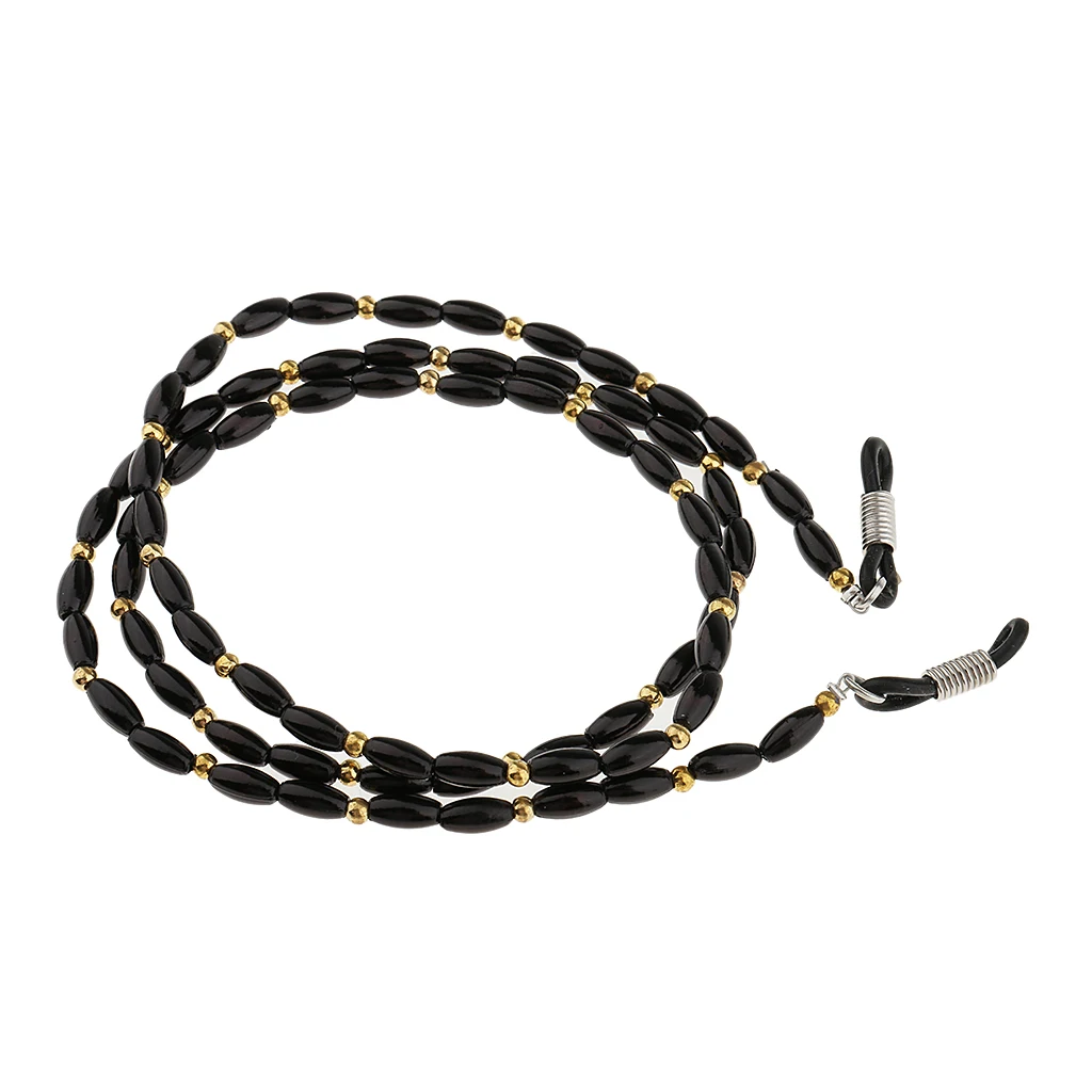 2pcs High Quality Acrylic Beaded Sport Eyeglass Sun Glasses Holder Necklace Sunglass Chain Pink Purple Gold Silver 60cm