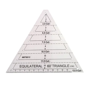 

Patchwork Ruler 60 Degree Triangle Quilting Ruler Patchwork Acrylic Template Sewing Accessories