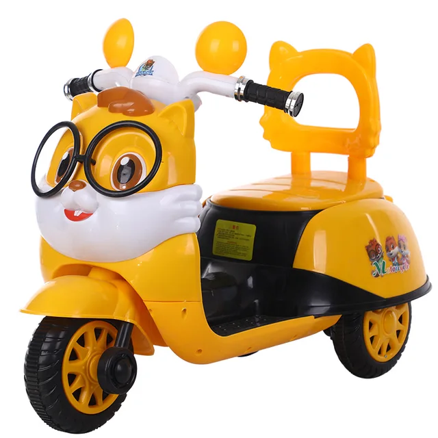 New Children's Electric Motorcycle Baby Tricycle Boy and Girl Toddler Toy Stroller Charging and Sitting 4
