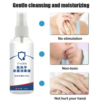 

Disposable Hand Sterilization 75% Alcohol 100ML Portable Hand Gel Sterilization Water Saving Disinfection Hand Sanitizer