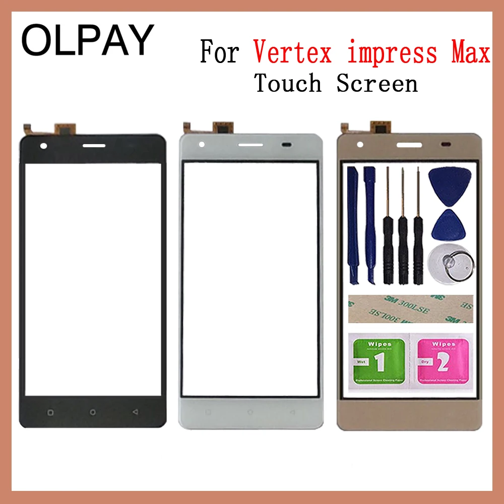 OLPAY сенсорный экран для мобильного телефона 5,0 ''дюймов для Vertex impress Max Переднее стекло сенсорный экран Сенсорная панель запасные части
