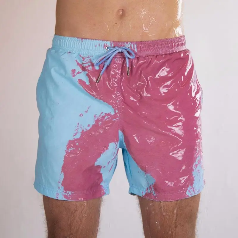 Magische Veränderung Farbe Strand Shorts Männer Badehose Bademode Schnell Trocken Baden