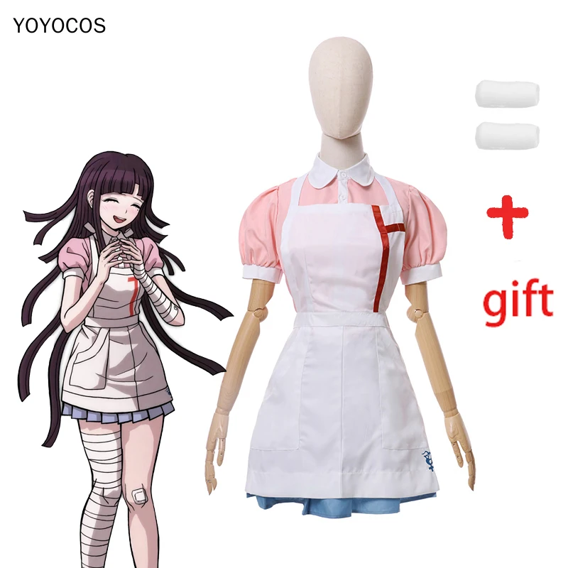 

YOYOCOS Danganronpa Dangan Ronpa 2 Mikan Tsumiki Cosplay Costume Halloween Carival Party Costume Cute Uniform Sets Woman Dress