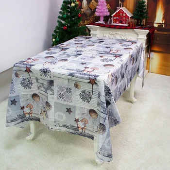 

Waterproof Christmas Decorations Snowman Santa Tablecloth Dining Placemats Table Runner 2020 New Arrival For Home