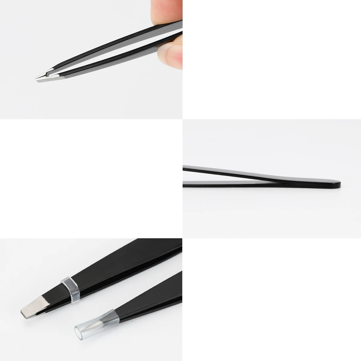 4Pcs Tweezers Professional Stainless Steel Tweezers Eyebrows Make Up Great Precision Facial Hair Splinter Ingrown Hair Removal 4