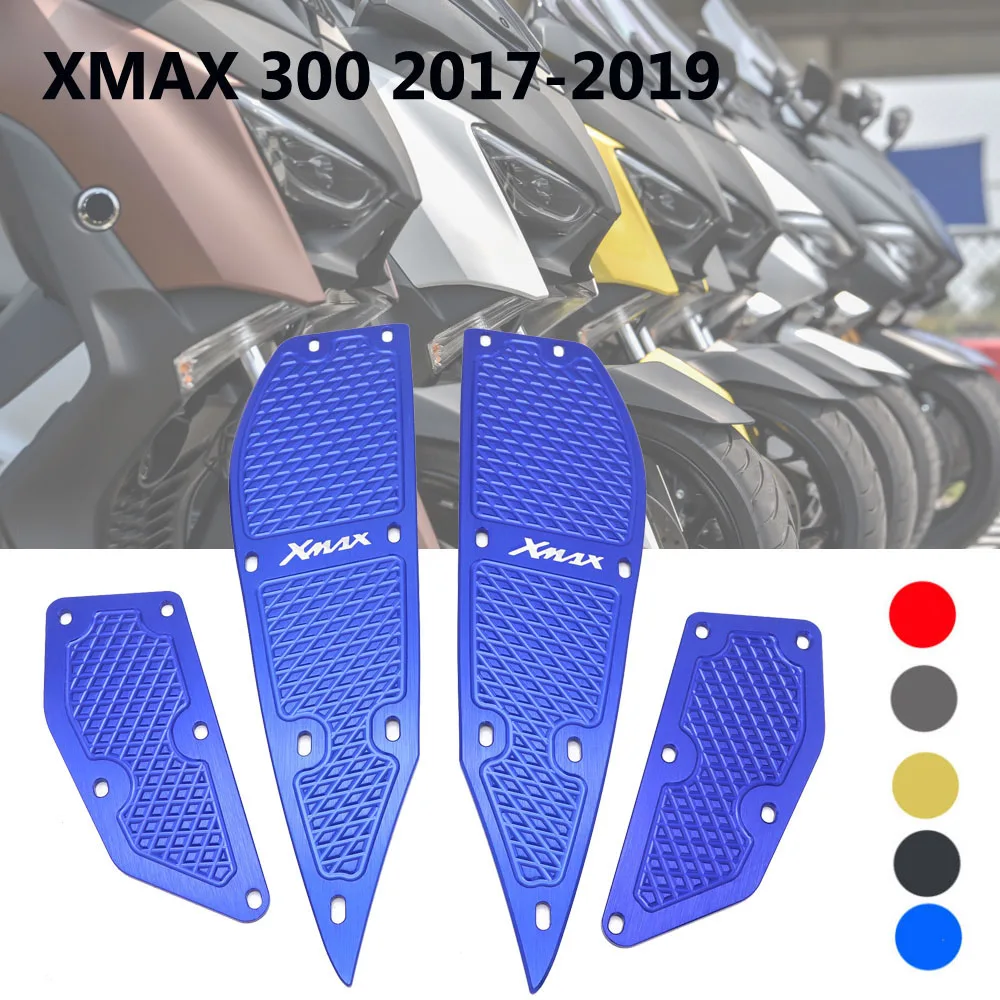 blue Для YAMAHA XMAX X-MAX 300 XMAX 250- аксессуары для мотоциклов XMAX Pad XMAXCNC новая ножная накладка педаль из алюминиевого сплава - Цвет: blue