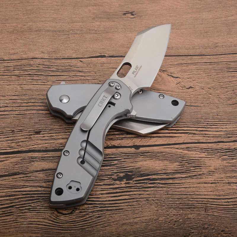 CRKT 5315 мини карманный складной нож со стальной ручкой 8Cr13MoV лезвие Открытый Отдых Охота ножи выживания EDC инструмент