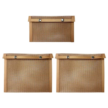 

3x Non-Stick Mesh Bag Barbecue Bag Non-Stick Mesh Barbecue Bag Heat-Resistant Barbecue Bag Kitchen Outdoor Barbecue Tool
