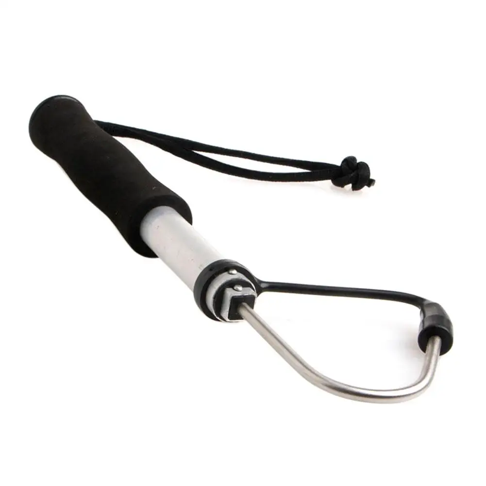 

70cm Durable Telescopic Retractable Stainless Steel Fish Hook Ice Sea Barbed jig hook Fishing Jig Head Spear Tackle Tool
