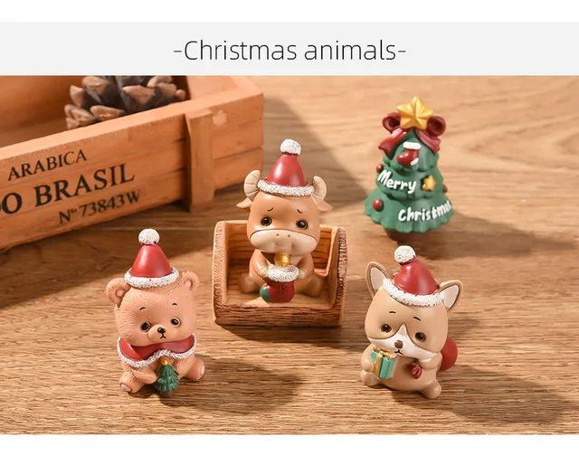 Figurine de père noël en résine, jouets, poupée, accessoires de décoration  créatifs pour la maison, chambre Miniature, décoration de jardin -  AliExpress