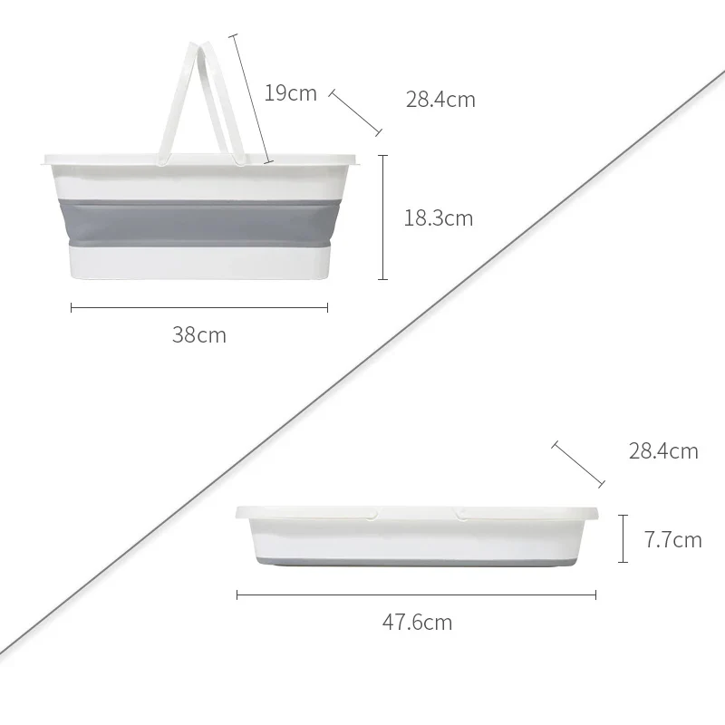 Cubo de fregona plegable y cubo de hielo, cubo de silicona para limpieza  del hogar sin juego de escurridor, cubo portátil de suministros de limpieza