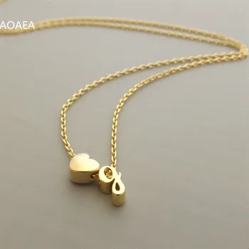 

Tiny gold cursive initial necklace dainty lowercase initial letter necklacestainless steel Name Gift bridesmaid gift