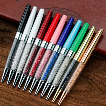 

22 Pcs Per Set Factory Metal Gift Ballpoint Pen Color Metal Crystal Pen Wholesale High-end Gift Pen Factory Manufacturer